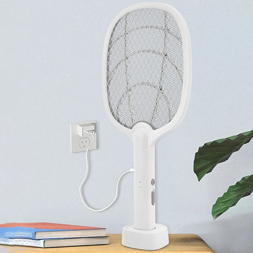 USB Rechargeable 2500V 2-In-1 Mosquito Swatter And Bug Zapper Insect Killer Racket