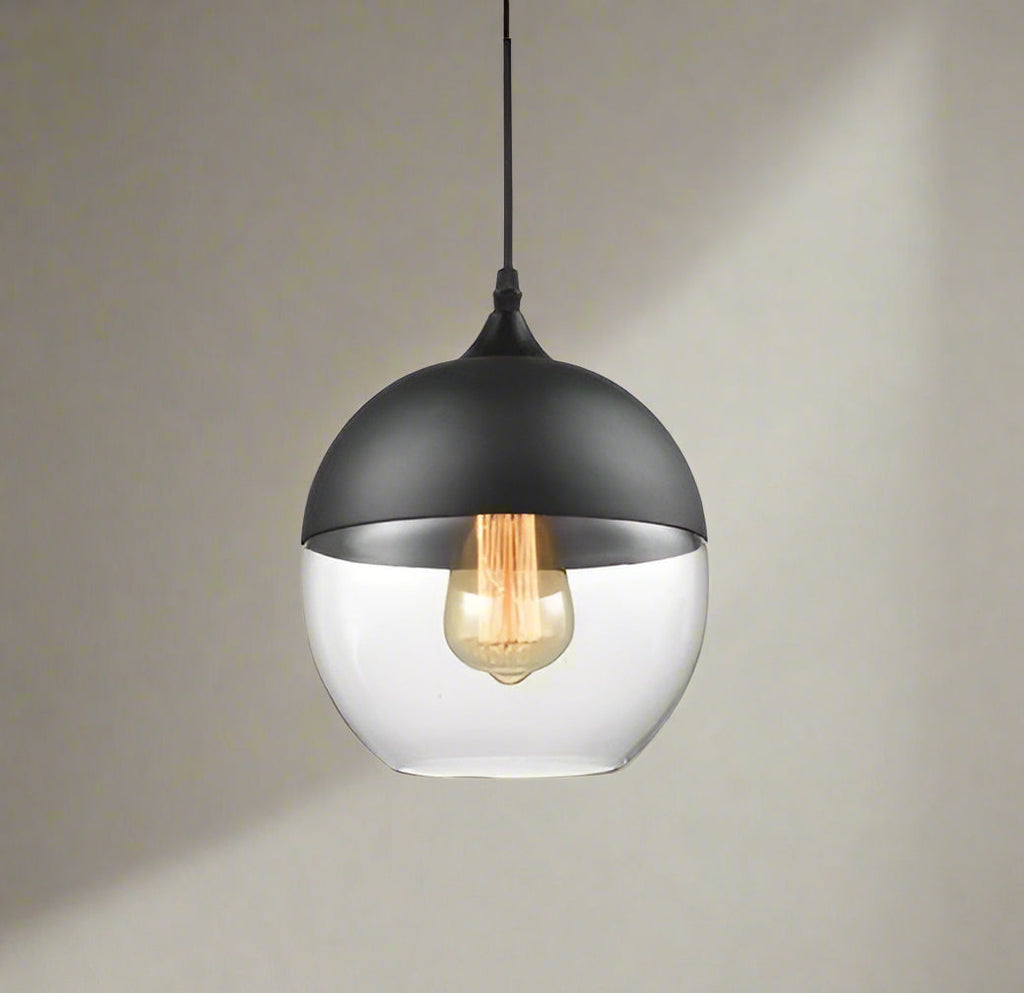 Lucevia | Luxurious Glass and Wood Pendant Light | Orntli