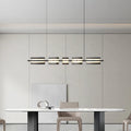 Arisha pendellampe i kobber/glas — moderne nordisk lineært design, messing/sort