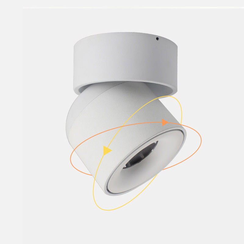 Kilo Spotlight Modern LED Flush Mount Ceiling Light, Black/White - Neutralighting