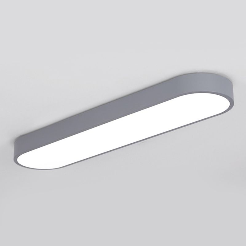 Arisha Flush Mount LED Ceiling Light — Oval Design in Black, White, Grey & Gold