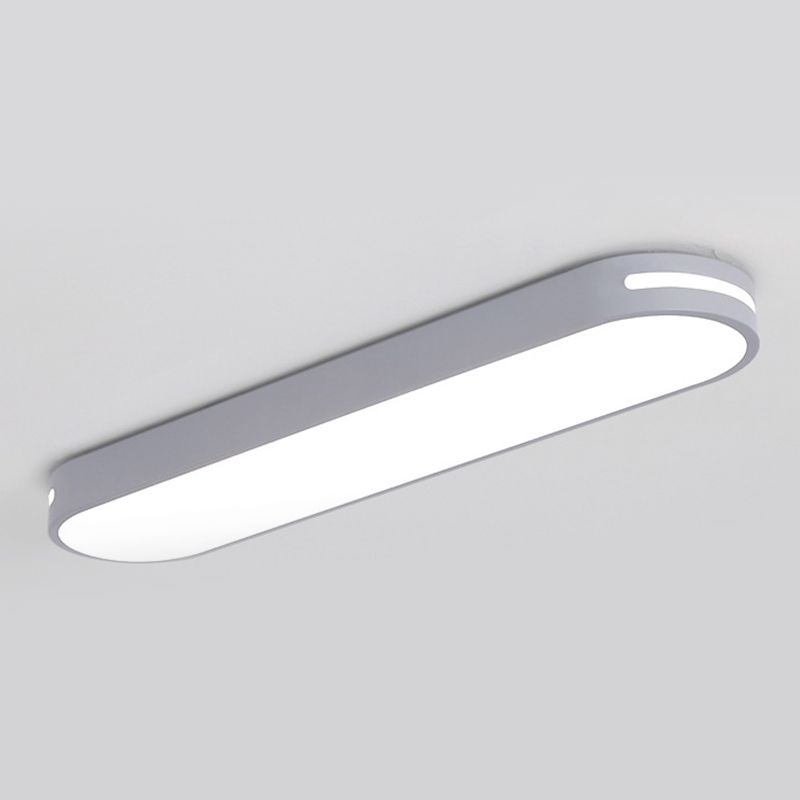 Arisha Flush Mount LED Ceiling Light — Oval Design in Black, White, Grey & Gold