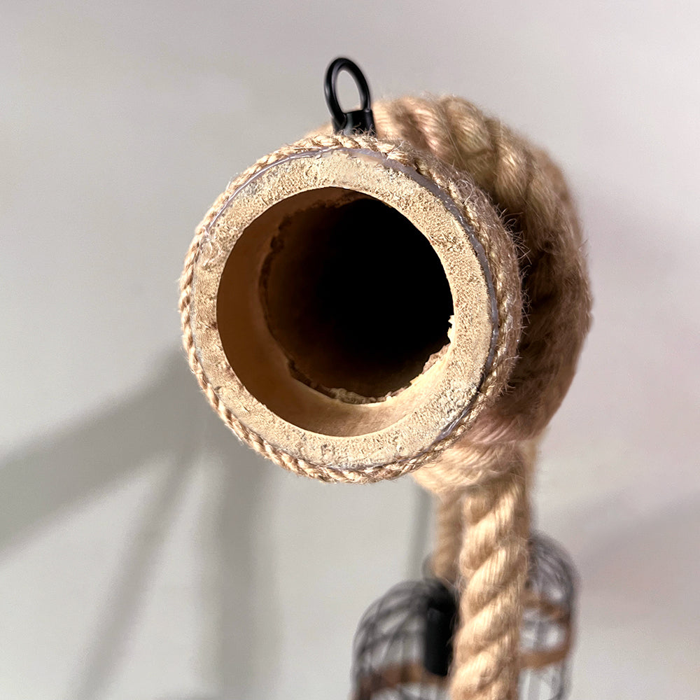 Marento | Retro viseća lampa od metala i drva | Orntli