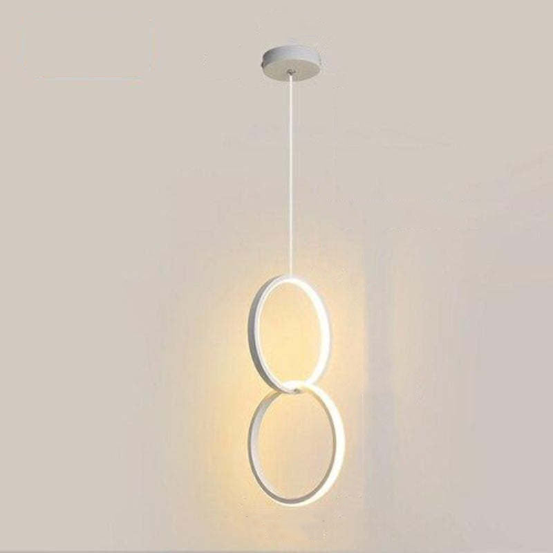 Nowoczesna lampa wisząca LED Doria — czarny/biały metal