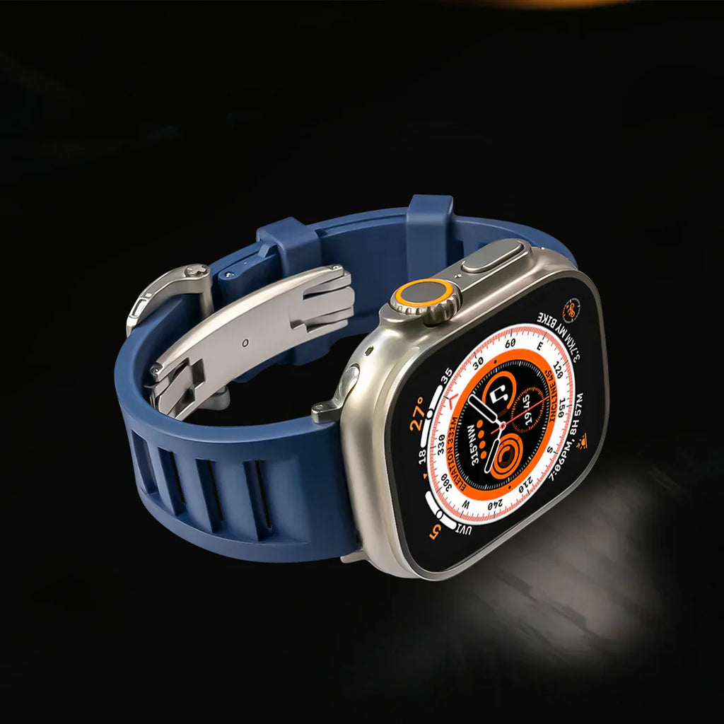 Correa con hebilla de mariposa FKM para Apple Watch