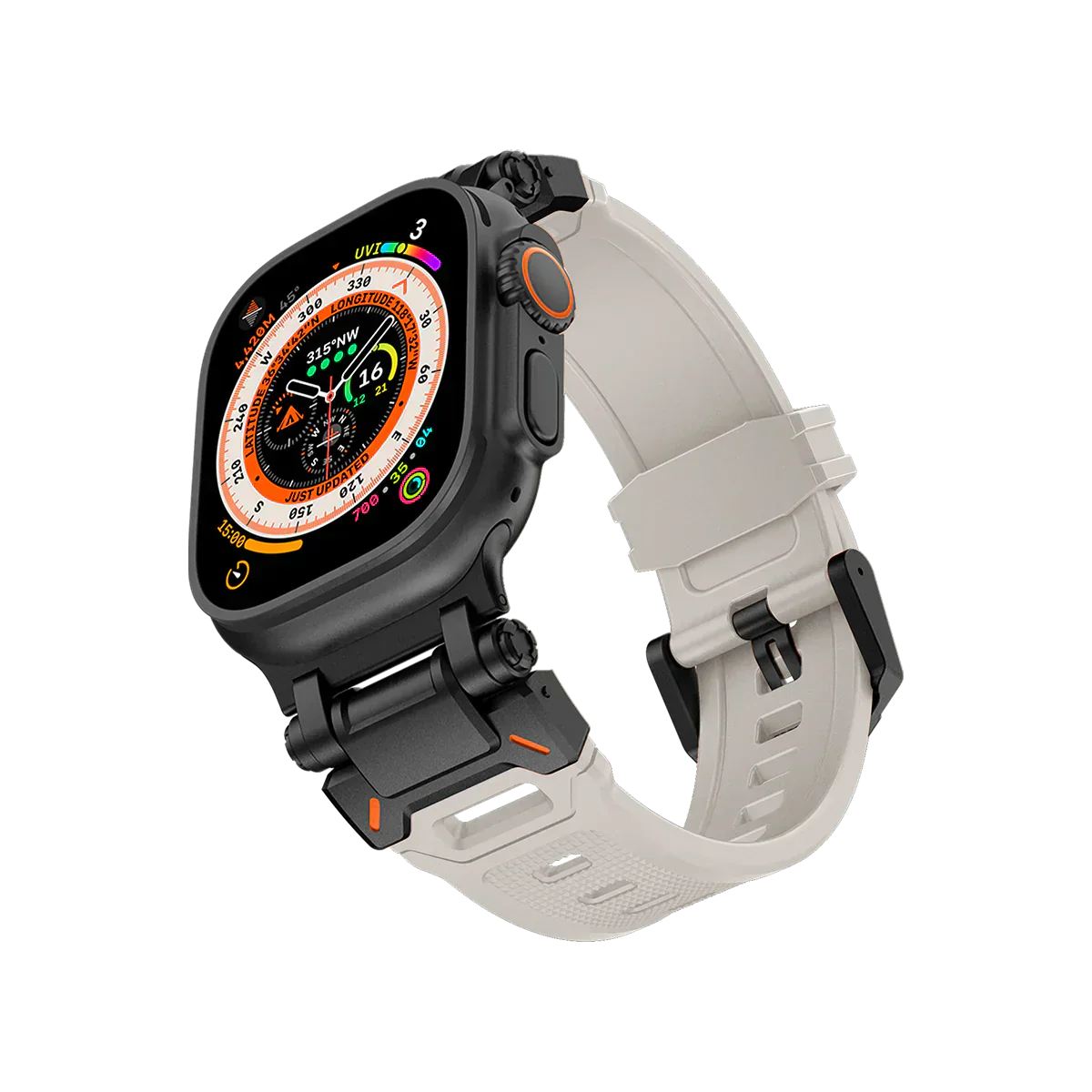 Új titán fém fej szilikon szíj Apple Watch-hoz