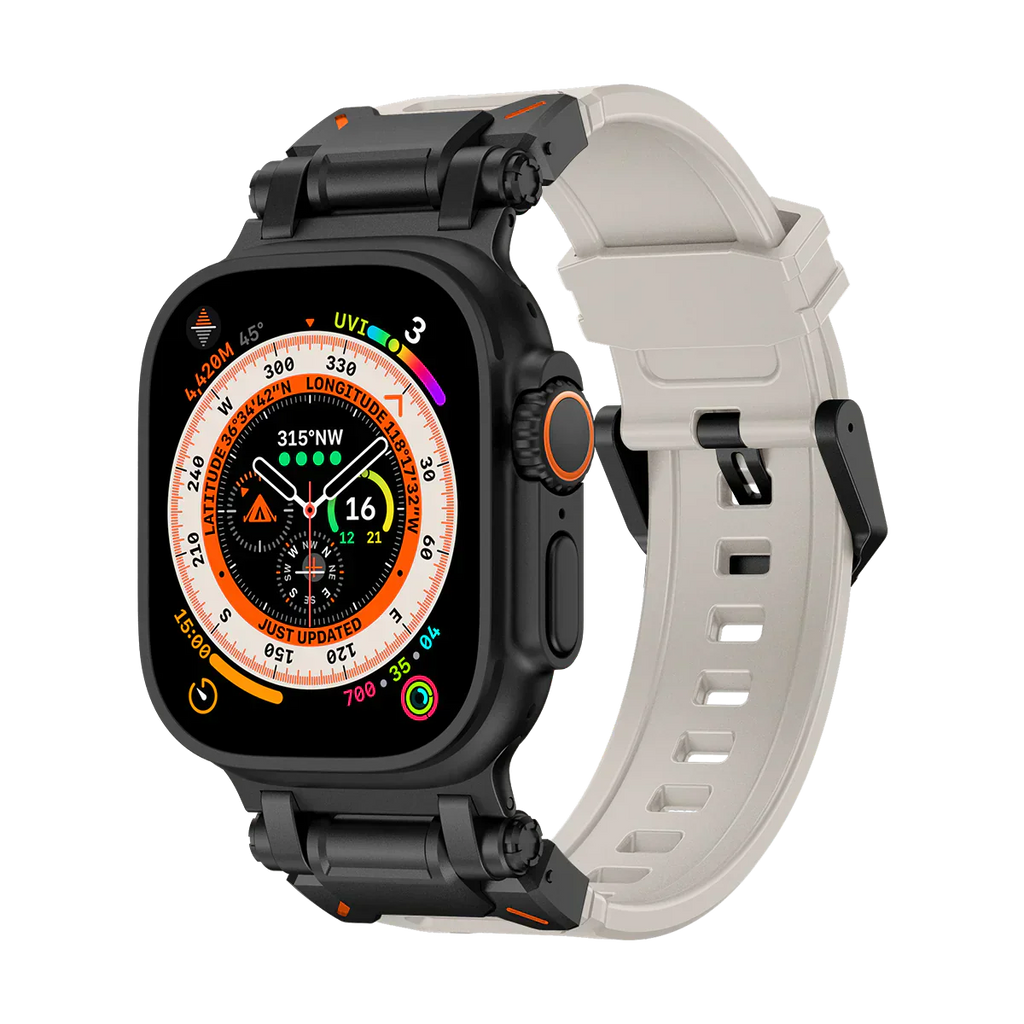 Új titán fém fej szilikon szíj Apple Watch-hoz