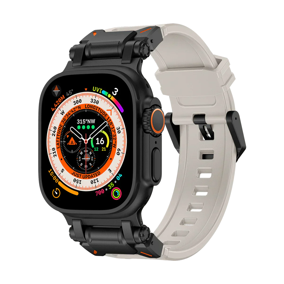 Új titán fém fej szilikon szíj Apple Watch-hoz