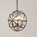 Kristy metalpendellampe — rustikt vintage-design med sort og rustfarvet stearinlys