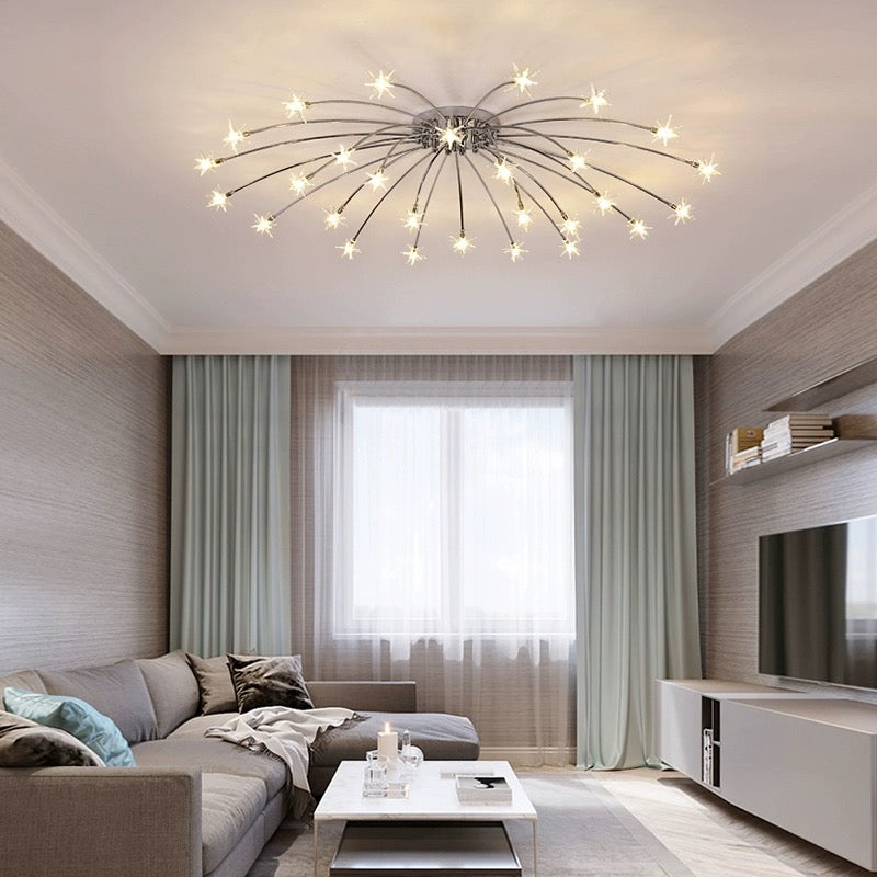 Arisha Art Deco Starry Flush Mount Ceiling Light - Neutralighting