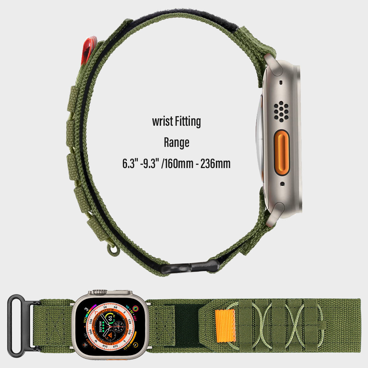 Taktiskt nylonband för Apple Watch