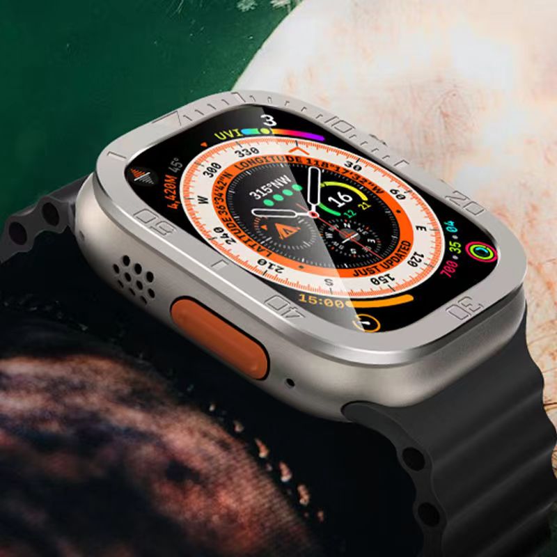Gehärtetes Glas Displayschutz Vollständige Abdeckung Für Apple Watch Ultra / Ultra2