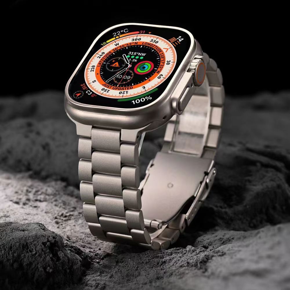 Titaaninen kellonranneke päivitetty turvalukolla Apple Watchille