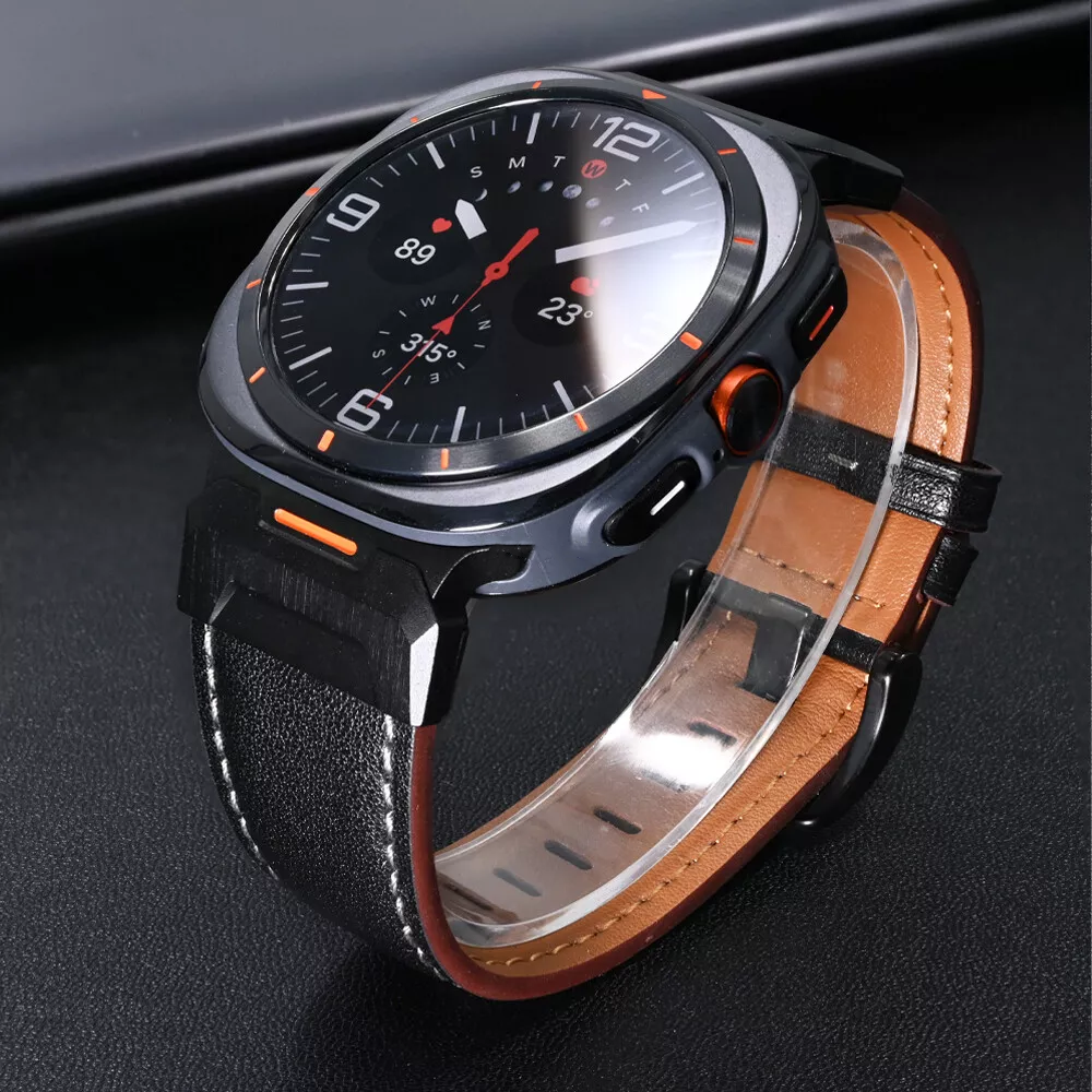 Taktiskt läderarmband för Samsung Watch 7 Ultra
