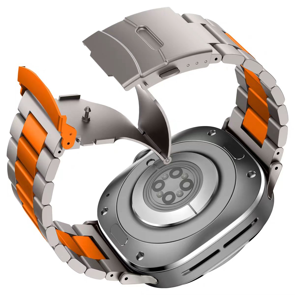 Anel de Titânio Estilo Empresarial para Samsung Watch Ultra