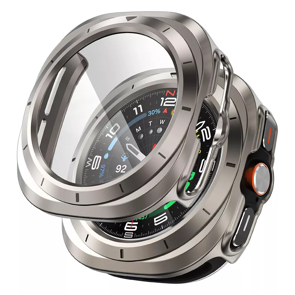 Full dekning ultra hardt etui med herdet glass for Samsung Galaxy Watch 47mm