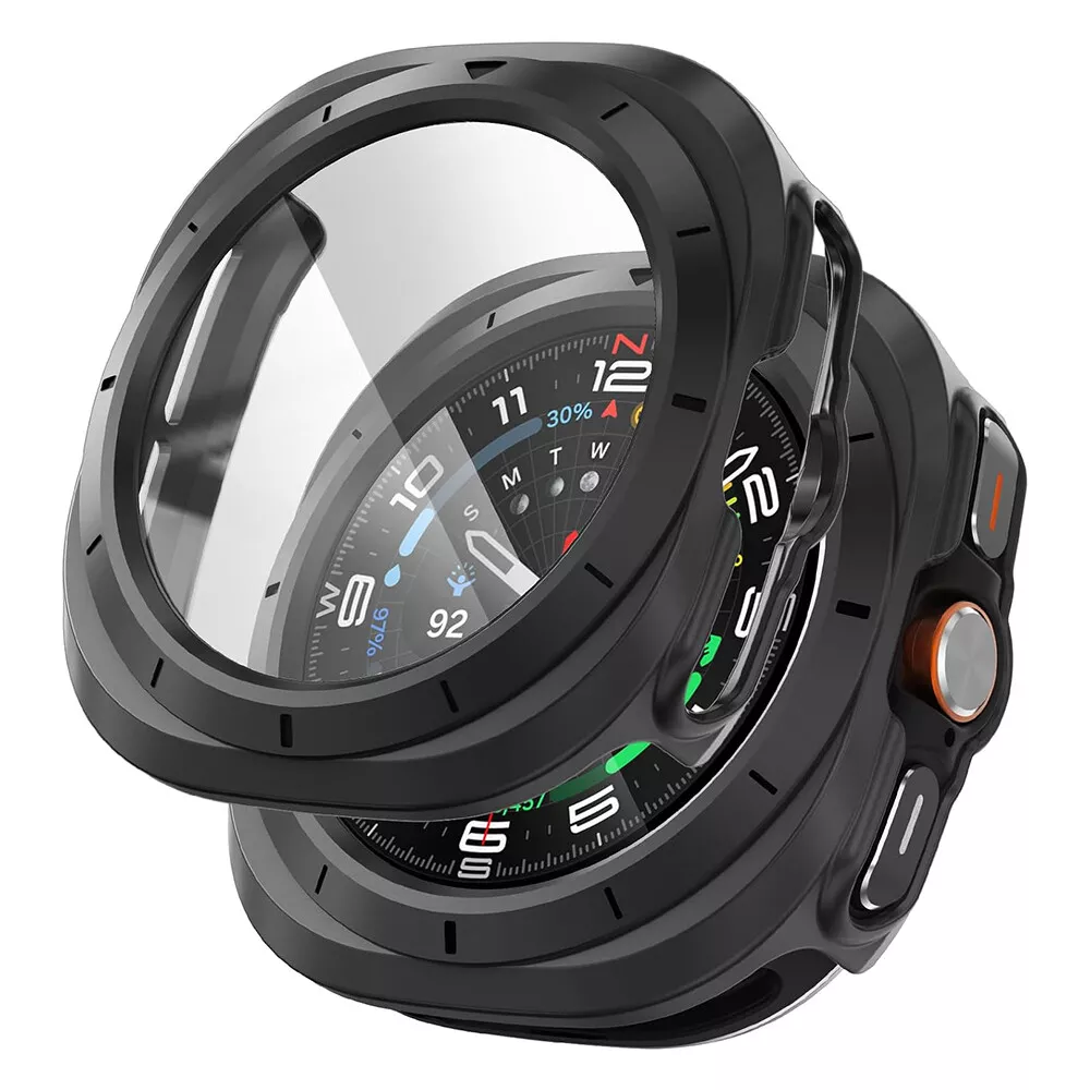 Full dekning ultra hardt etui med herdet glass for Samsung Galaxy Watch 47mm