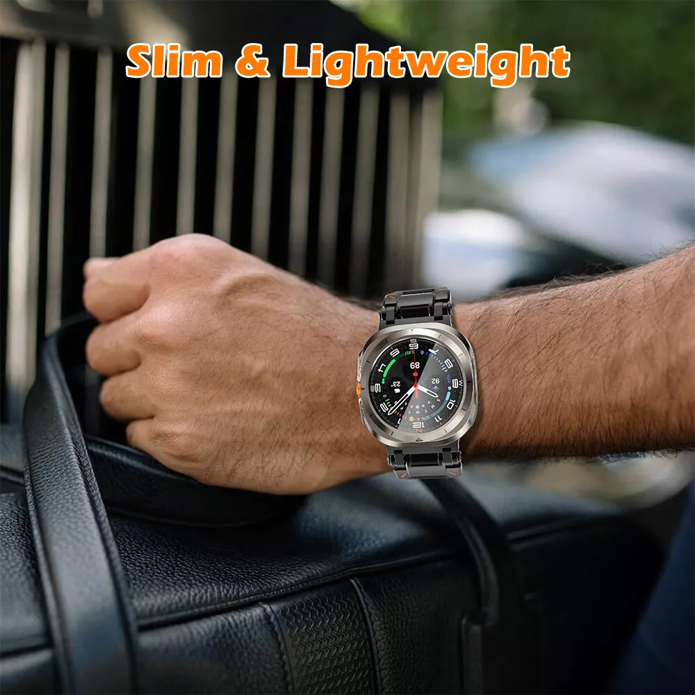 Full dekning ultra hardt etui med herdet glass for Samsung Galaxy Watch 47mm
