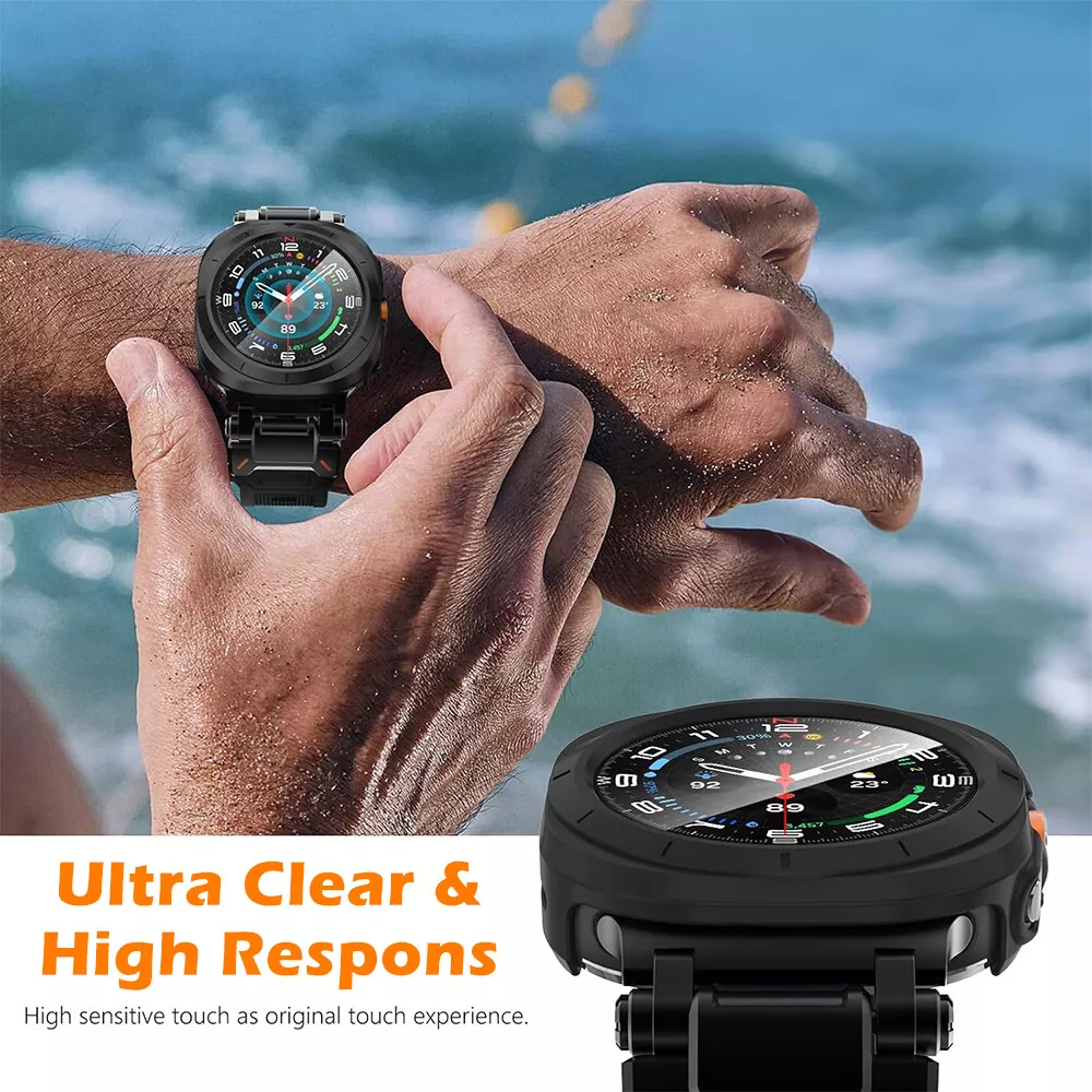 Full dekning ultra hardt etui med herdet glass for Samsung Galaxy Watch 47mm
