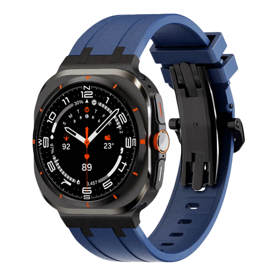 NOUVEAU Bracelet Épais en Silicone AP avec Adaptateur en Titane pour Montre Samsung Ultra