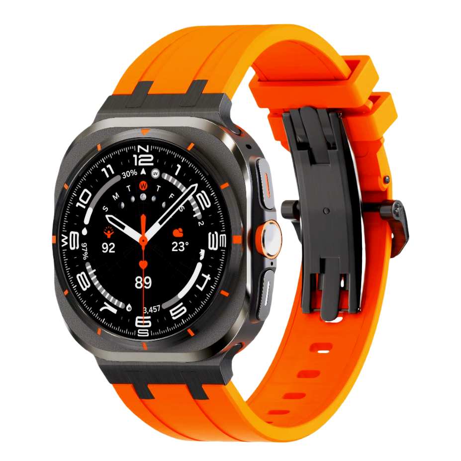 NOUVEAU Bracelet Épais en Silicone AP avec Adaptateur en Titane pour Montre Samsung Ultra