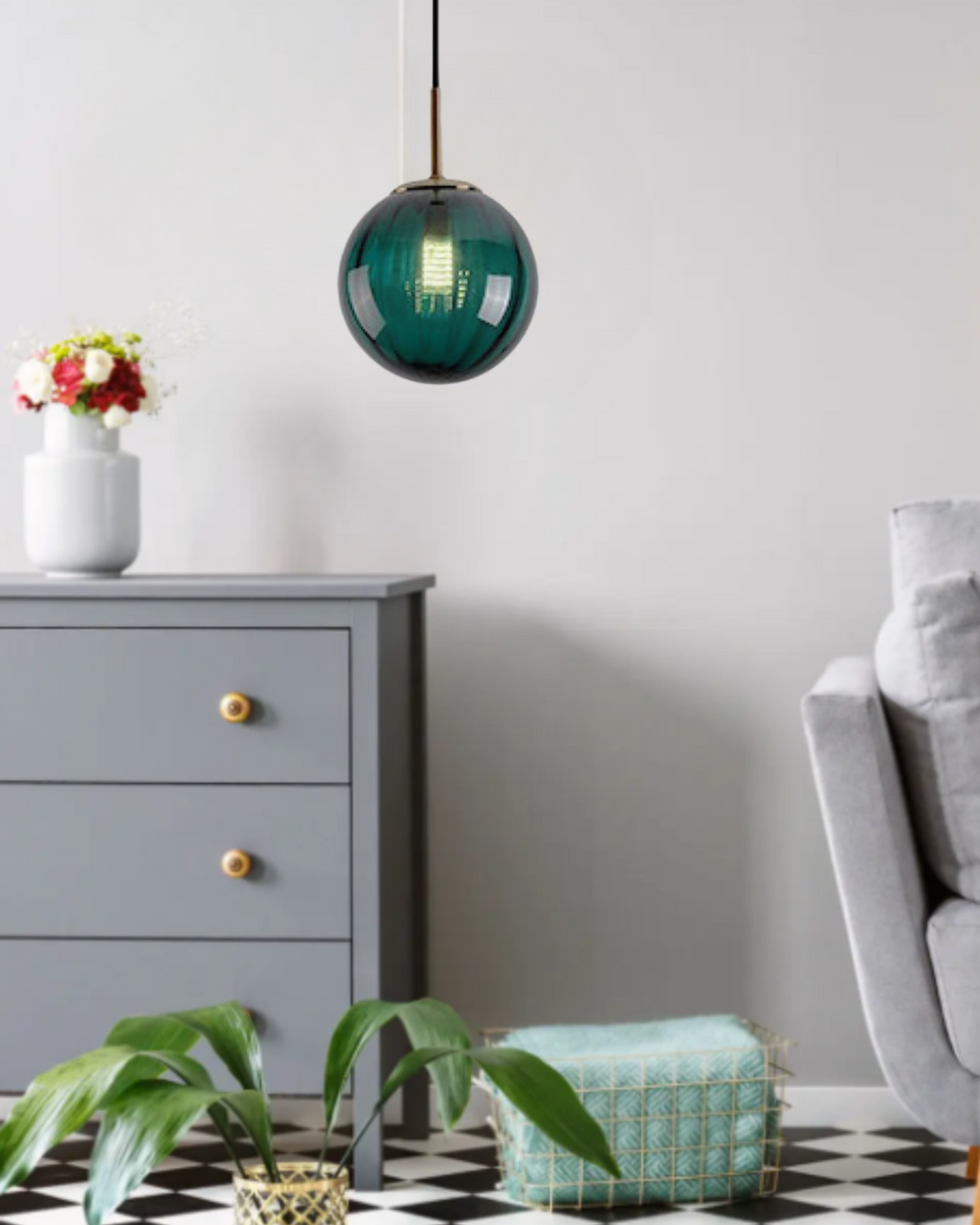 ثريا سقف زجاجية لون كهرماني من لومينارا | أورنتلي