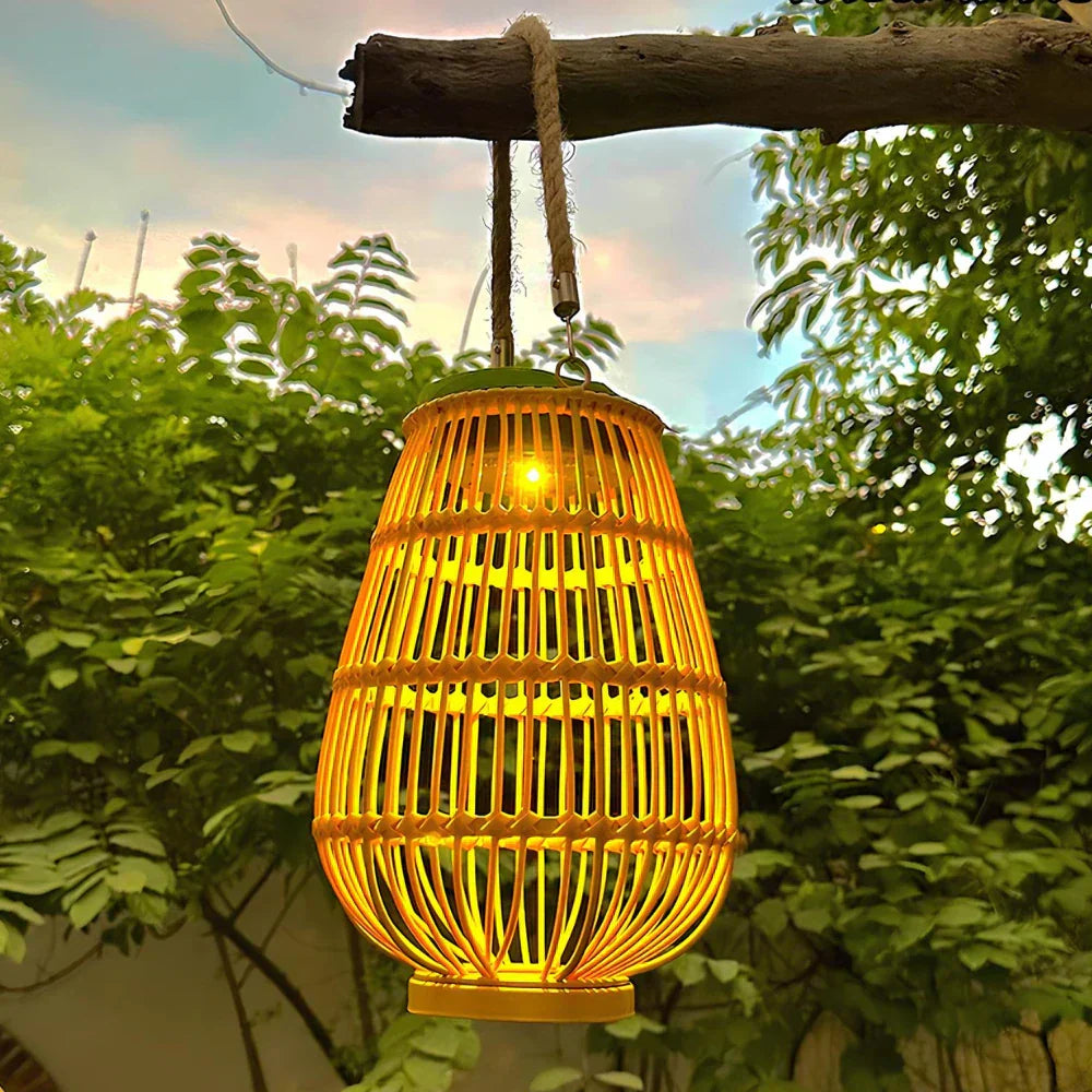 Lanterne tissée solaire Luna – Éclairage élégant intérieur et extérieur