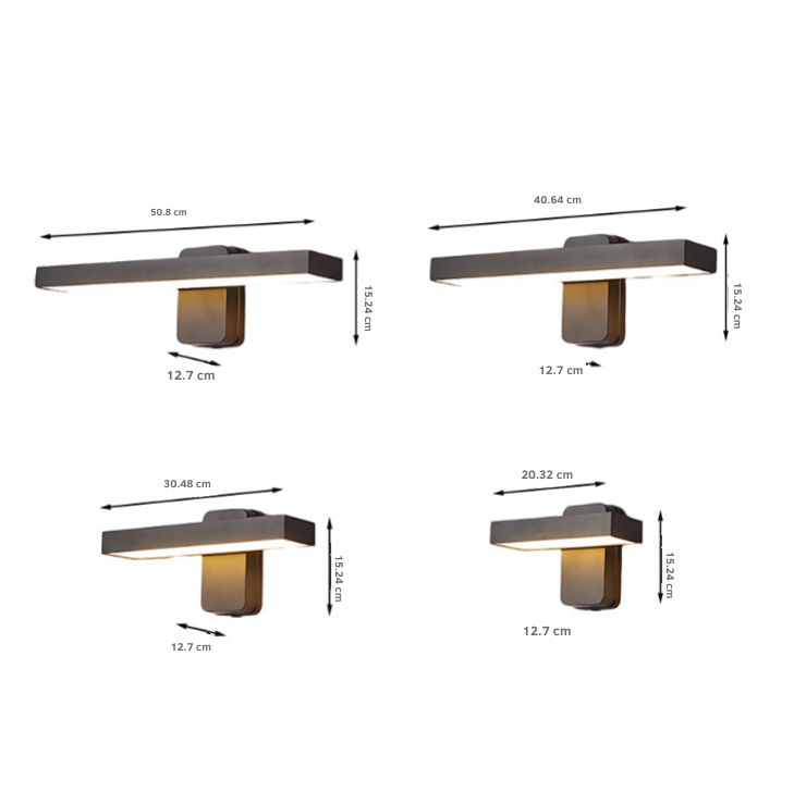 Venkovní nástěnná svítidla Garth LED — nastavitelná, voděodolná, varianty 12W/18W/24W/30W