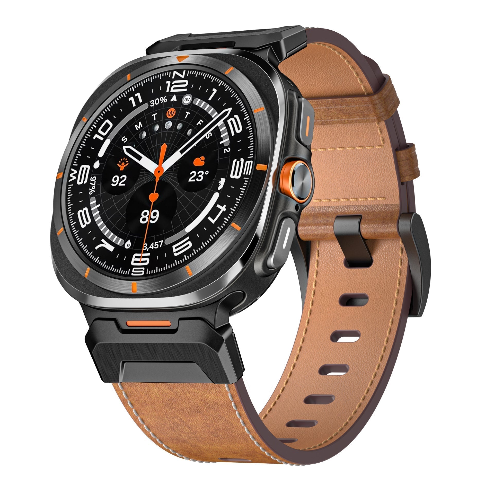 Taktiskt läderarmband för Samsung Watch 7 Ultra