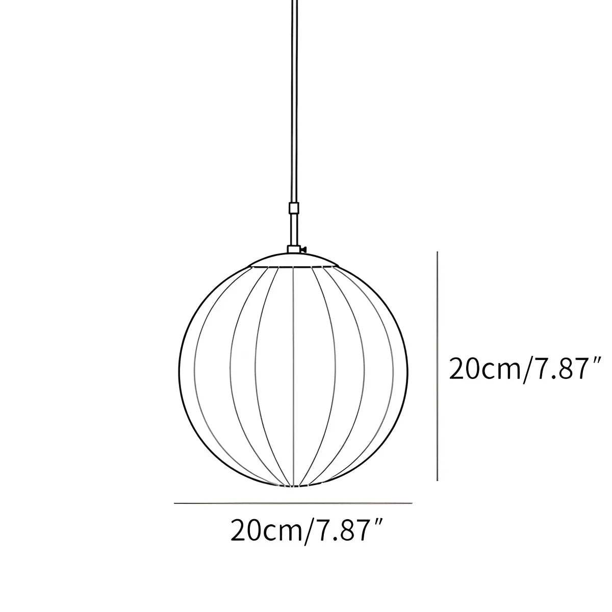 Lampu Gantung Bola Kaca Corak Air Nordik Moden - Orntli