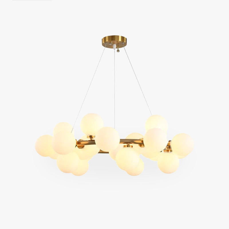 Valentina Bass Glass Bubble Golden Chandelier - Neutralighting