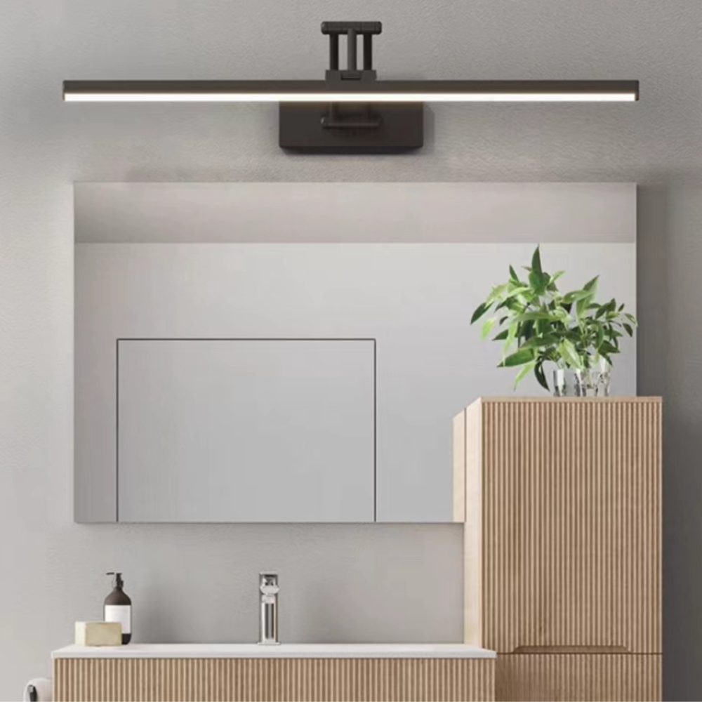 Volo LED Wall Lamp — Modern Linear Metal Frame, Mirror-Front Vanity Light