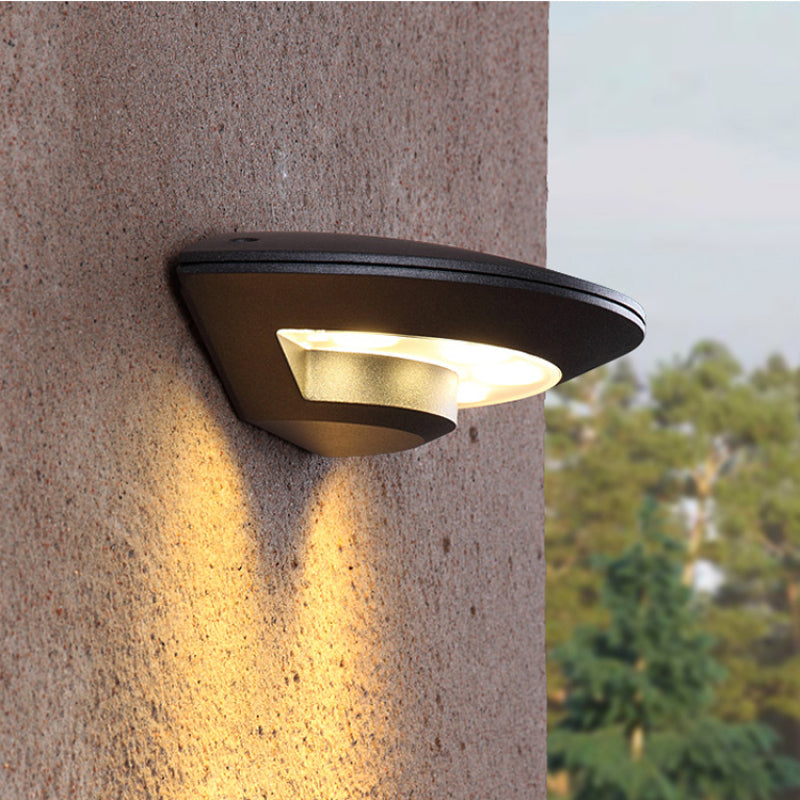 Ray 飞碟壁灯 - 黑色金属 LED 灯具