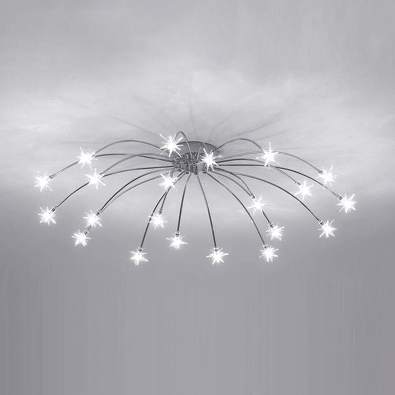 Arisha art déco-taklampa med stjärnmönster — täckning på 10-15㎡, varm belysning