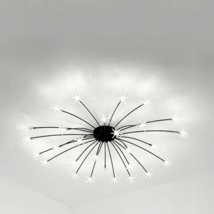 Arisha art déco-taklampa med stjärnmönster — täckning på 10-15㎡, varm belysning