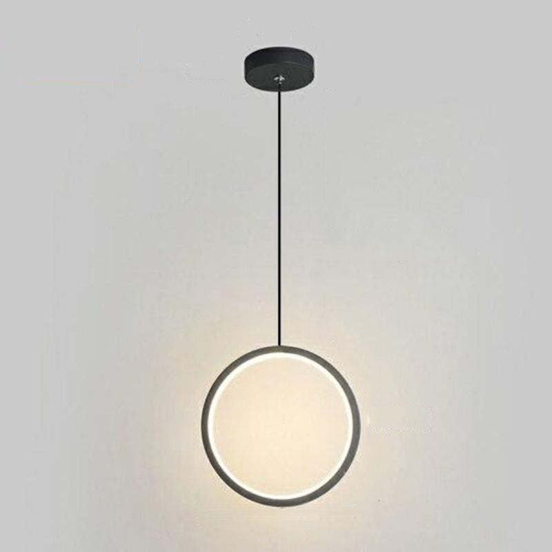 Nowoczesna lampa wisząca LED Doria — czarny/biały metal