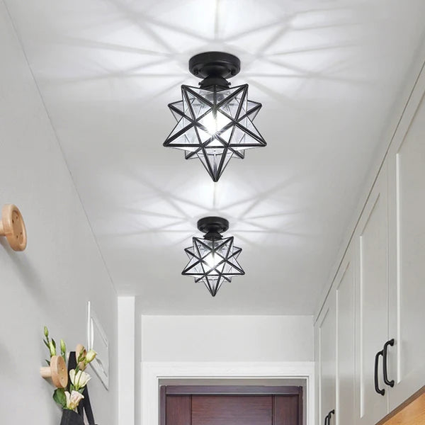 Plafonnier en forme d’étoile - Lampe design à lumière géométrique
