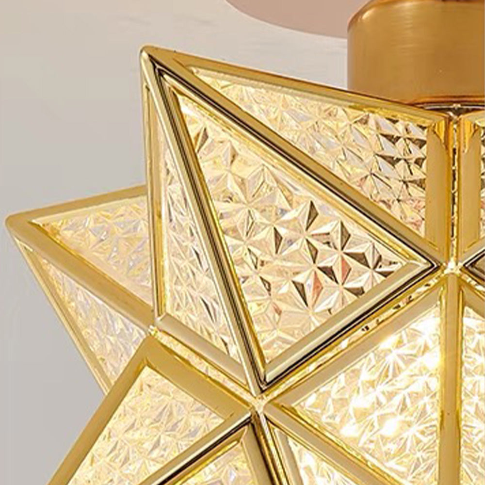 Plafonnier en forme d’étoile - Lampe design à lumière géométrique