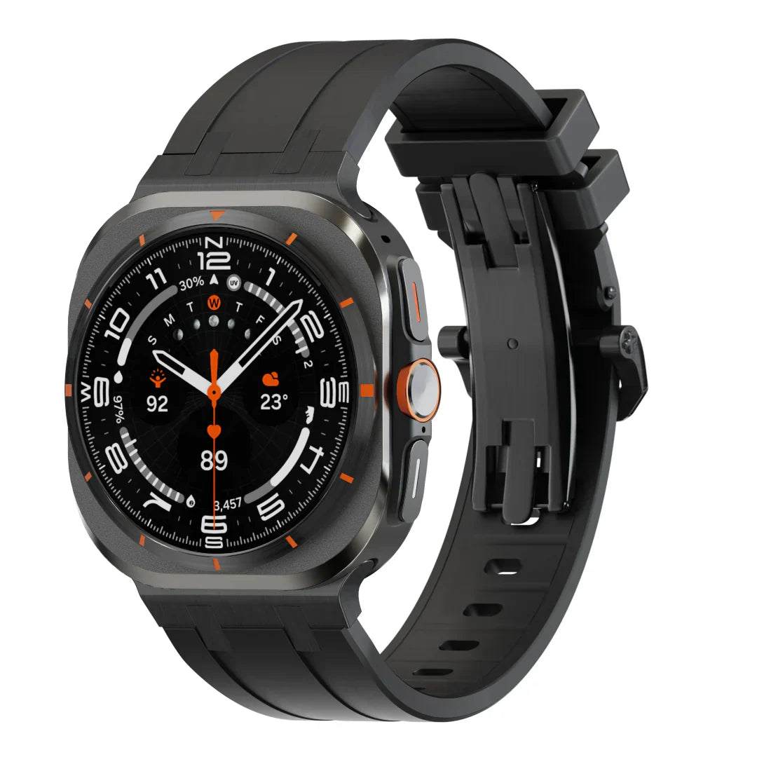 Luxusní silikonový řemínek s motýlkovou sponou AP pro Samsung Galaxy Watch Ultra