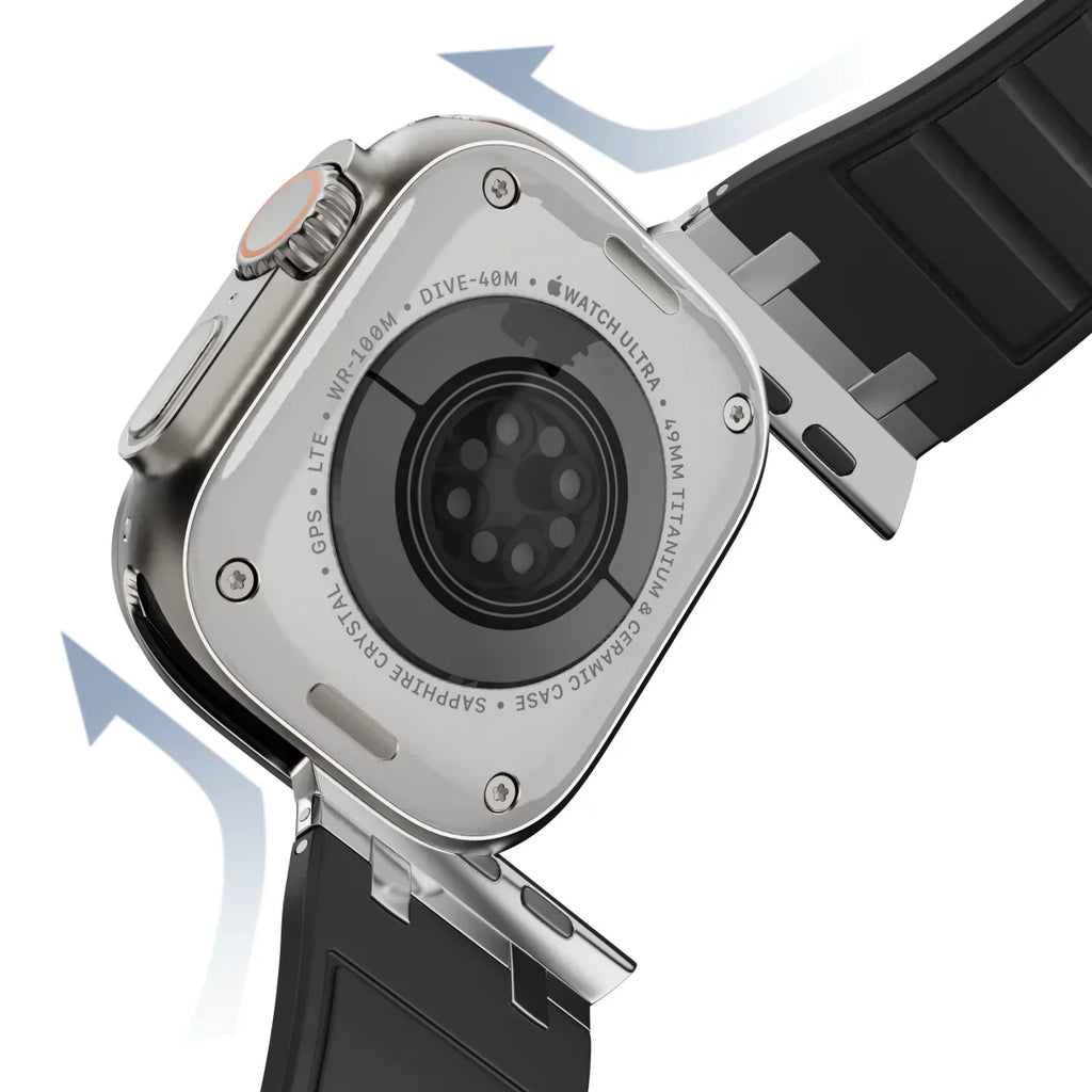 Cinturino in silicone di lusso con fibbia a farfalla AP per Apple Watch
