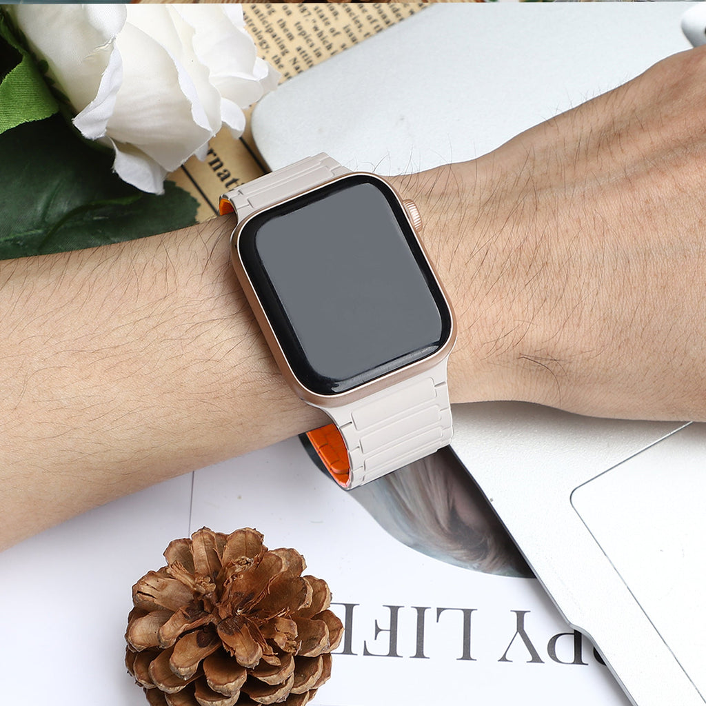 Tali jam gelung magnet silikon untuk Apple Watch