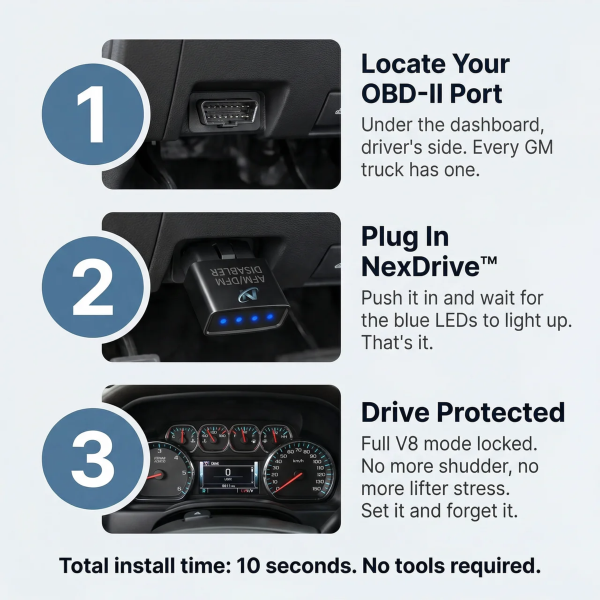 جهاز تعطيل إيقاف الأسطوانات AFM/DFM – يُوصل بمنفذ OBD-II، قابل للعكس، لا يحتاج إلى أدوات