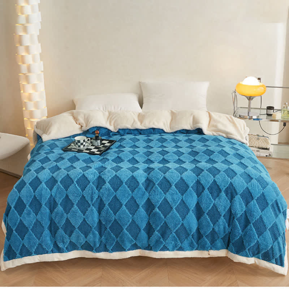 Coperta Comfort con Morbido Motivo a Diamante