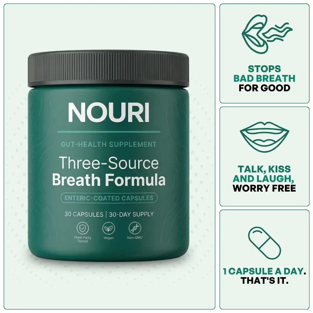 Fresh Breath Support Capsules – Oral Probiotic K12, Zinc & Enzymes, 30 Count
