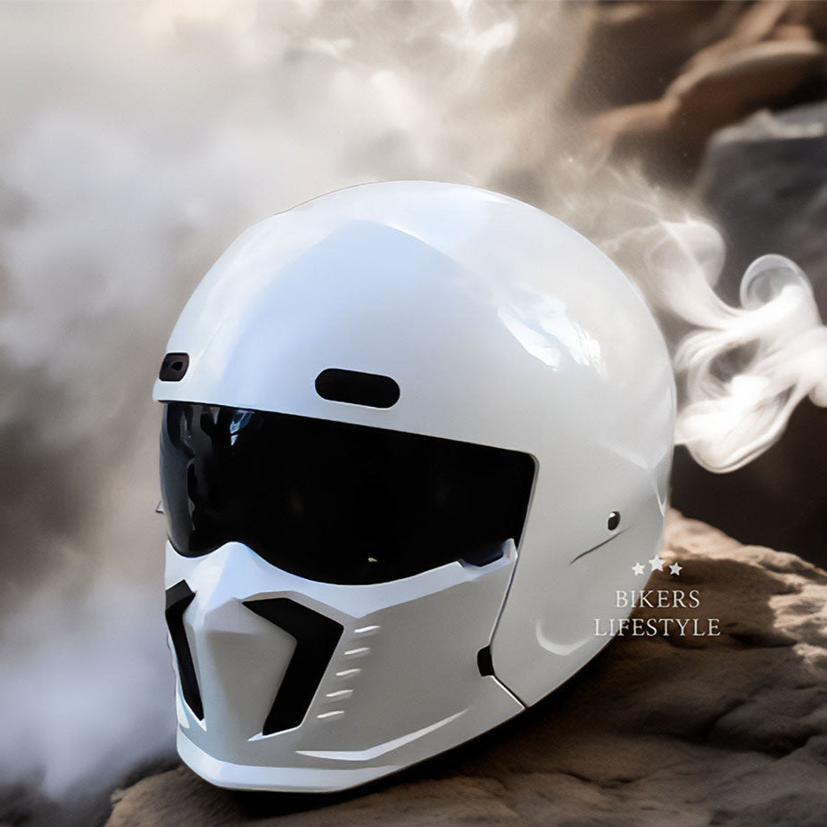 Casque de moto classique rétro homologué DOT et ECE au look intemporel