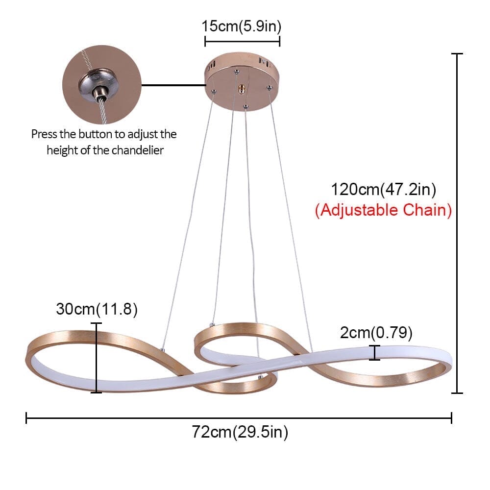 Crni LED privjesak u obliku luka
