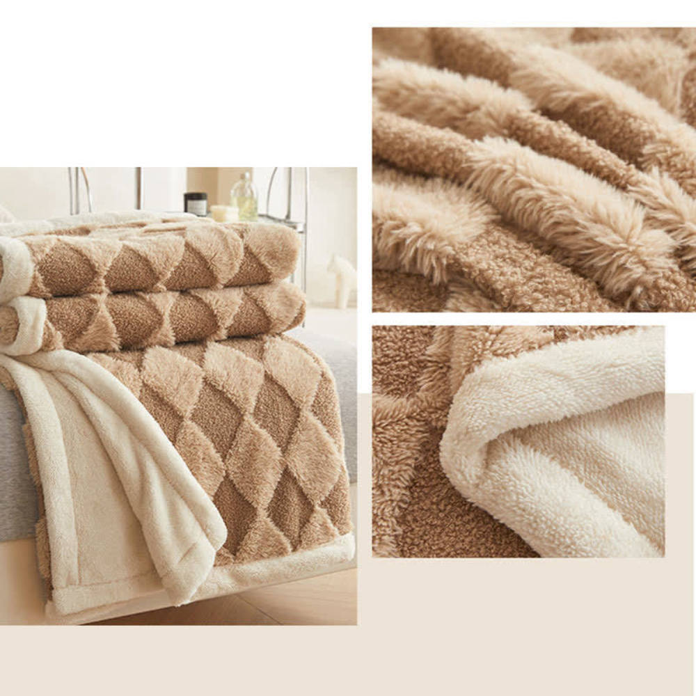 Coperta Comfort con Morbido Motivo a Diamante