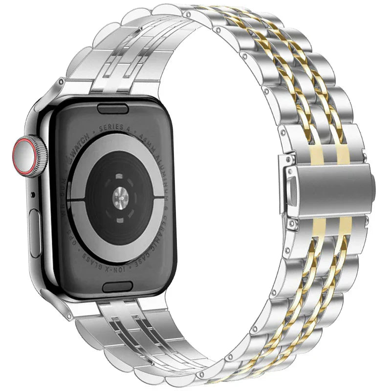Luksusowa składana bransoleta ze stali nierdzewnej do Apple Watch