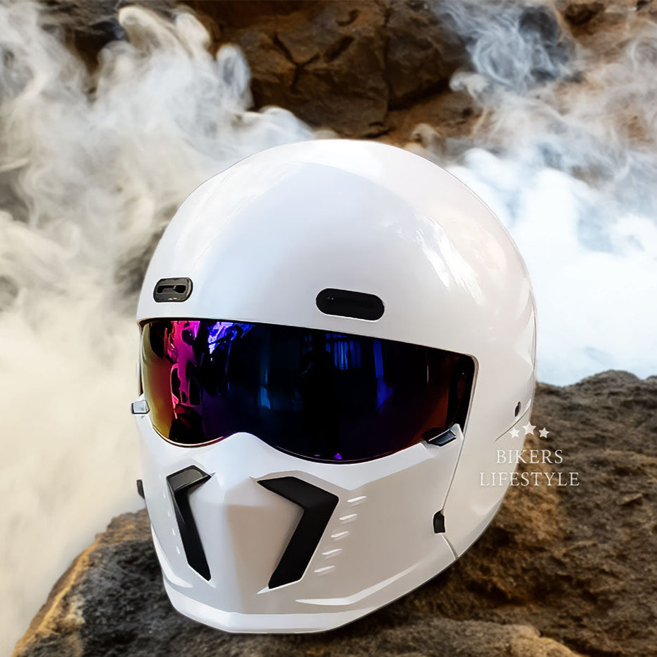 Casque de moto classique rétro homologué DOT et ECE au look intemporel