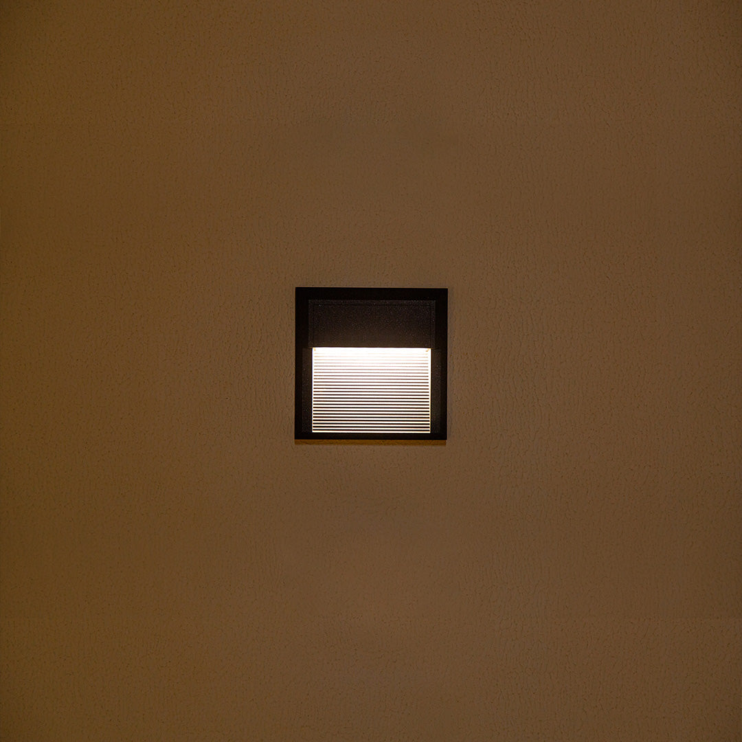 Minimalistická geometrická venkovní LED nášlapná svítidla Lester — zapuštěná montáž